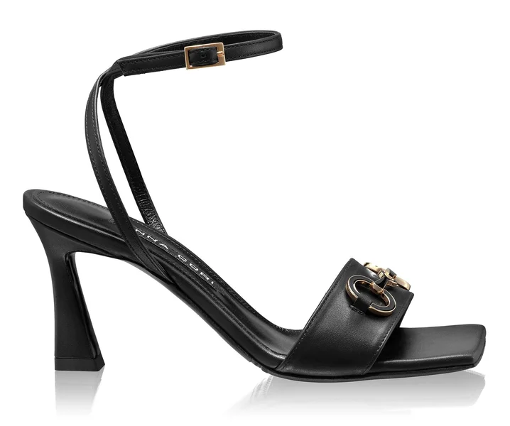 Women Leather Sandals 8469 Vitello Black