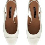 Mid-heel Slingback Pumps 8078 Vitello+Panna