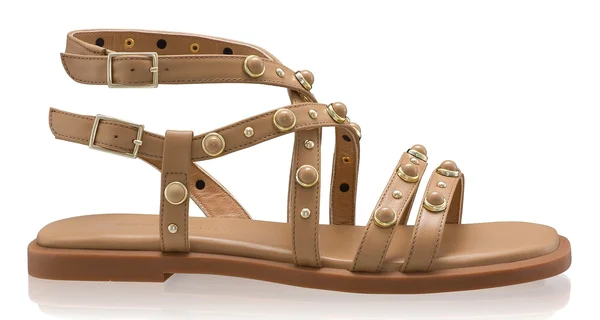 Women's Leather Sandals 8366 Vitello Cappuccino