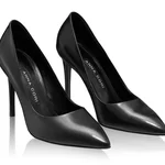 Mid-heel Pointed Toe Pumps 7868 Vitello Black