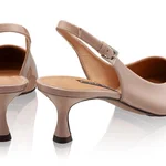 Kitten heel Slingback Pumps 7552 Lac Nude