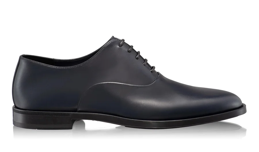 Men Natural Leather Shoes 7343 Vitello Blue