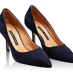 High-heel Pointed Toe Pumps 8026 Camoscio Blue