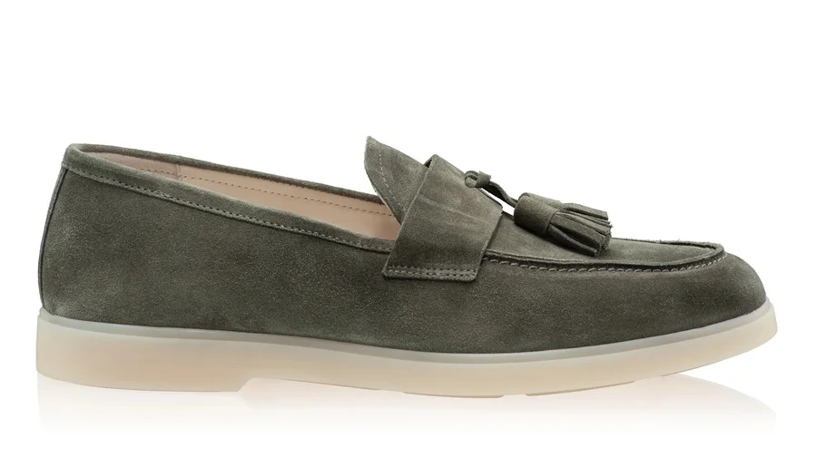 Men Suede Leather Loafers 7628 Crosta Militare