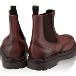 Men Leather Casual Boots 7320 Vitello Brown