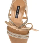 Women Leather Sandals 8510 Camoscio Beige