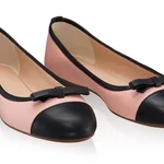 Women's Ballerinas 8361 Vitello Pink+Black