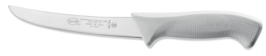 Sanelli Coltello Disosso Curvo Cm.16 Bianco