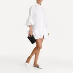 Women's Ballerinas 8384 Tesut Pois+Lac White