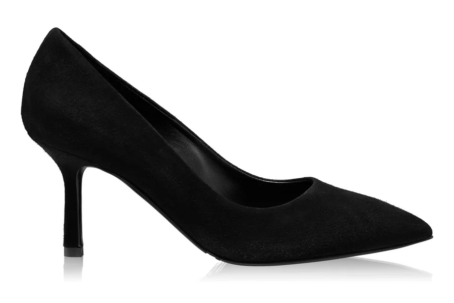High-heel Pointed Toe Pumps 8026 Camoscio Black