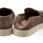 Men Natural Leather Loafers 7354 Crosta Taupe