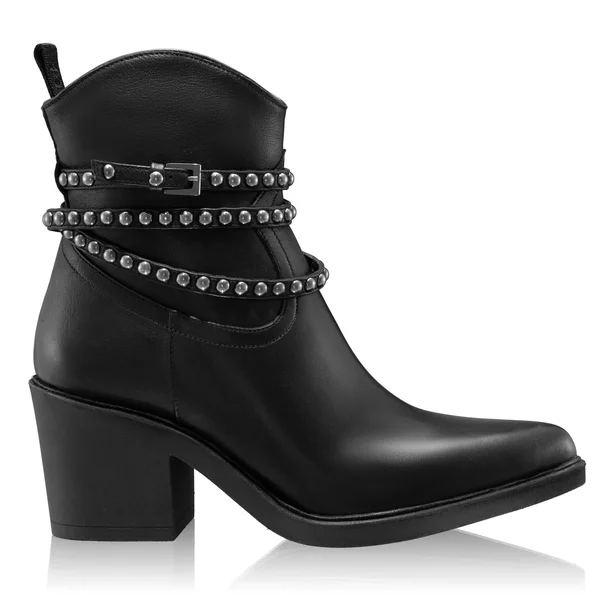 Women Leather Boots 8217 Vitello Black