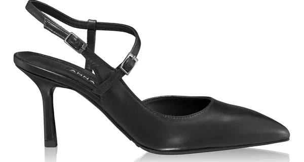 Mid-heel Slingback Pumps 8460 Vitello Black