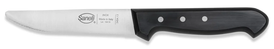 Sanelli Coltello Lama Seghettata Punta Tonda Cm.13
