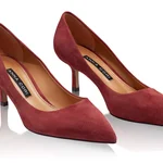 Kitten-heel Suede Pumps 8087 Camoscio Bordo