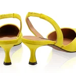 Mid-heel Slingback Pumps 8054 Camoscio Yellow