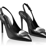 Mid-heel Slingback Pumps 8141 Vitello Black