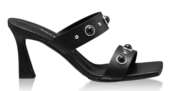Women Leather Mules 8466 Vitello Black