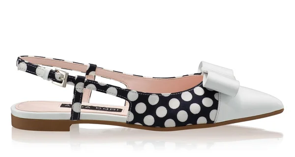 Women's Ballerinas 8384 Tesut Pois+Lac White