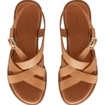 Women's leather sandals 8351 Vitello Camel