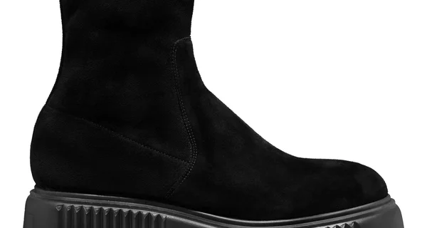 Women Suede Leather Boots 6497 CAMOSCIO+STRETCH BLACK