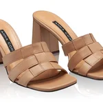 Women Leather Mules 8012 Vitello Cappuccino