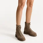 Women Leather Casual Boots 6303 Crosta Taupe