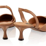 Mid-heel Slingback Pumps 8054 Vitello Cappuccino