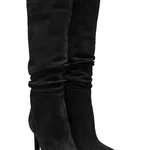 High-heel Suede Boots 5641 Camoscio Black