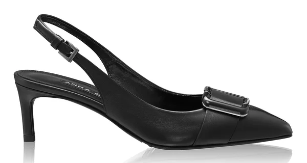 Mid-heel Slingback Pumps 8428 Vitello Black