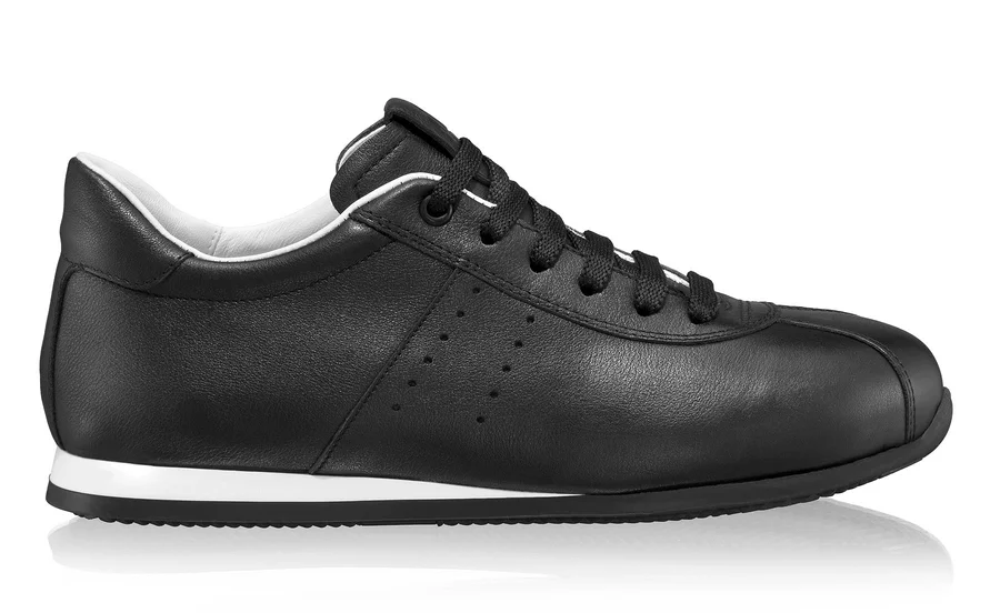 Women leather sport shoes 8327 Vitello Black