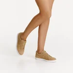 Women Leather Sport Shoes 8330 Camoscio Beige
