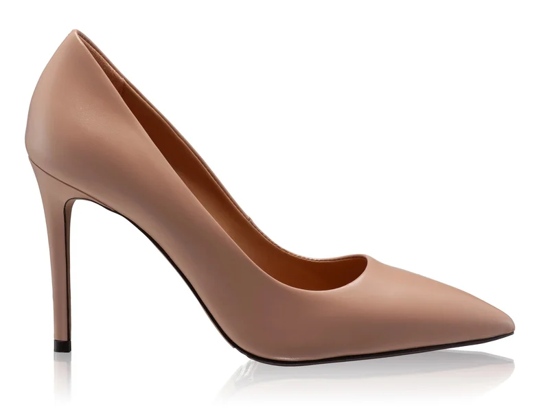 Mid-heel Pointed Toe Pumps 7868 Vitello Poudre