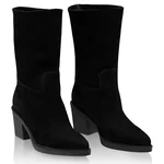 Women Suede Leather Boots 7950 Crosta Black