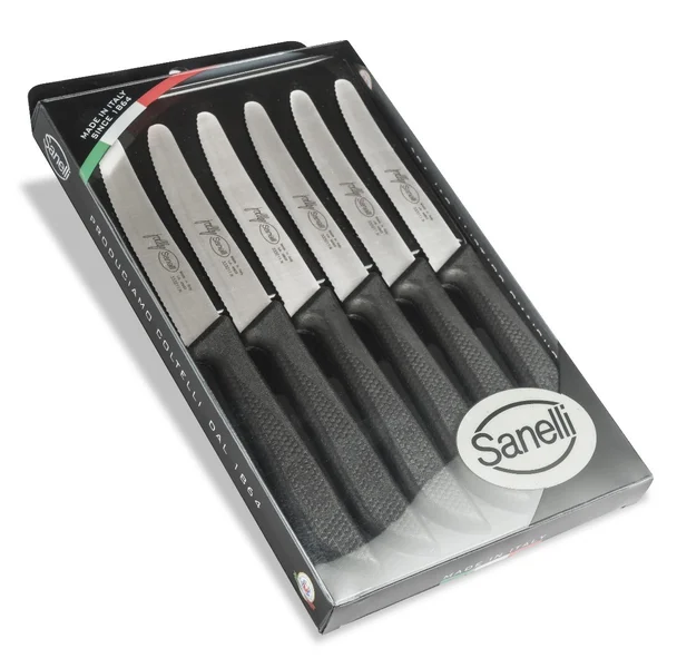 Sanelli Confezione 6 Pz. Tavola Nero