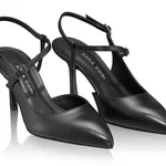 Mid-heel Slingback Pumps 8460 Vitello Black