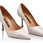 High-heel Pointed Toe Pumps 8026 Vitello Panna