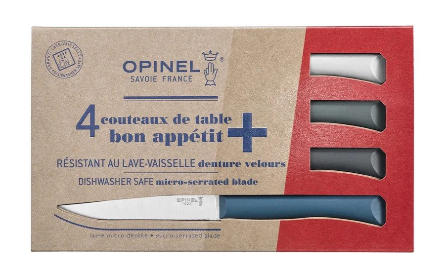 Coffret de 4 couteaux de table Bon Appétit + Tempête (Couleurs panachées)