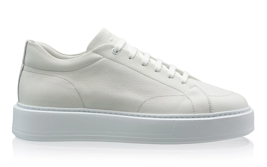 Men Leather Sport Shoes 7776 Bottalato White