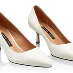 Kitten-heel Leather Pumps 8087 Vitello Panna