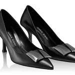 Mid-heel Leather Pumps 6149 Vitello Black