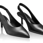 Mid-heel Slingback Pumps 8502 Vitello Black