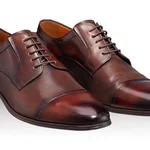 Elegant Men Shoes 6858 Vitello Foro Brown