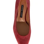 Mid-heel Pointed Toe Pumps 8218 Camoscio Bordo