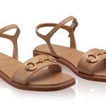 Women Leather Sandals 8454 Vitello Cappuccino
