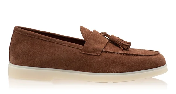 Men Suede Leather Loafers 7628 Crosta Brown/Para