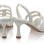 Women Leather Bridal Sandals 8431 Vitello White