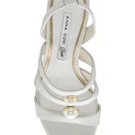 Women Leather Bridal Sandals 8431 Vitello White