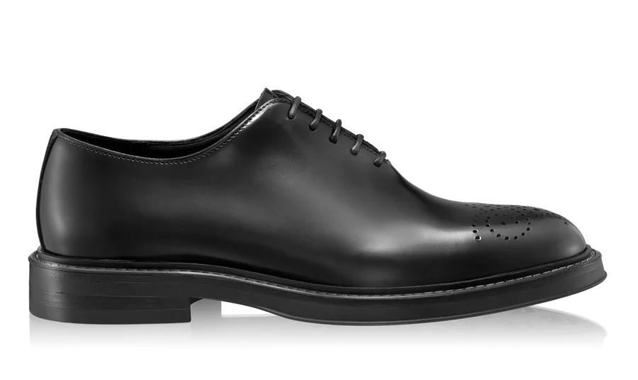 Men Genuine Leather Elegant Shoes 7657 Vitello Black