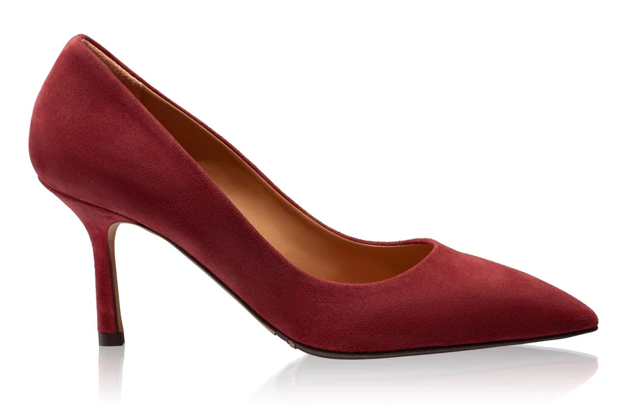 High-heel Pointed Toe Pumps 8026 Camoscio Bordo